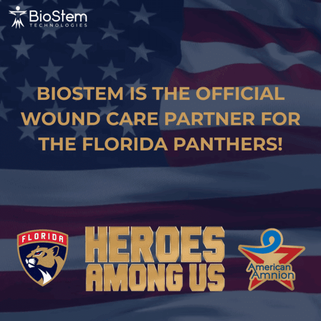 BioStem Technologies Expands Partnership with the Florida Panthers as a Sponsor for the 13th Season of the “Heroes Among Us” Program